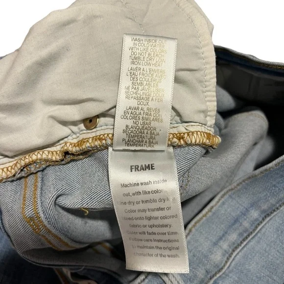Frame Le Skinny De Jeanne Jeans Benton Wash Size 28 LSJCRCT712 Mid Rise - Picture 8 of 8